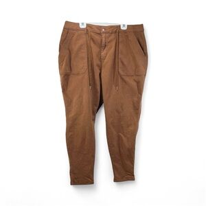 Judy Blue Garment Dyed Camel Brown Jogger Jeans 24W High Rise Roll Cuff